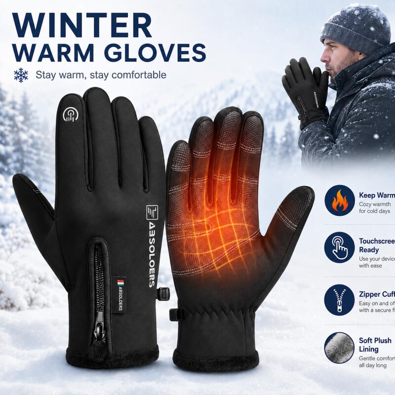 Winter Cycling Commute - Guantes de invierno cálidos con pantalla