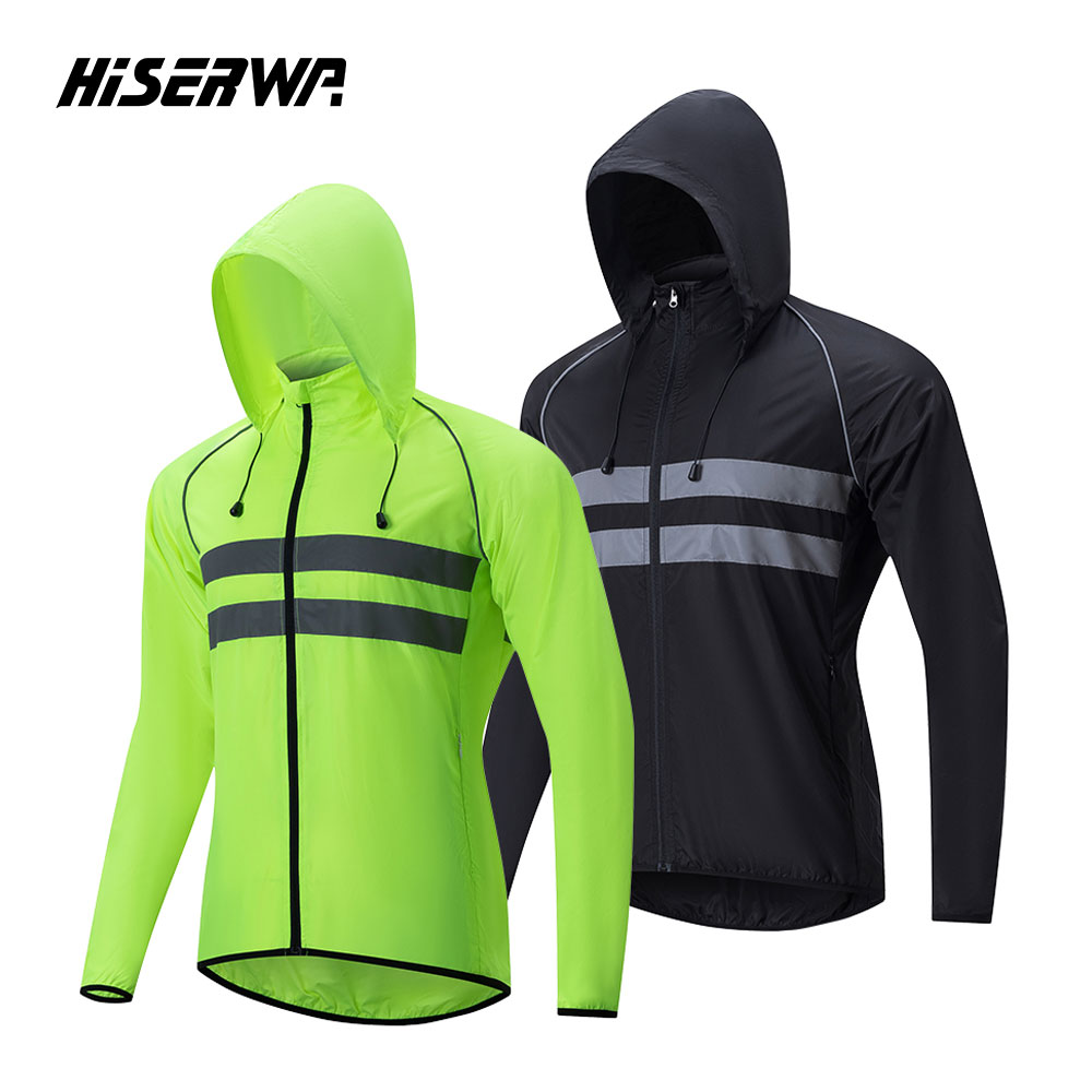 Cycling Commuter Jacket - HISERWA-Chaqueta cortavientos para ciclismo, resistente al