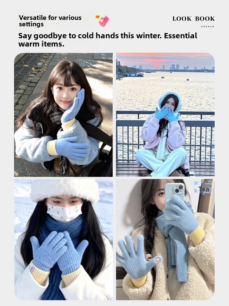 Guantes de punto estilo corean - Winter Cycling Commute reseña y precio